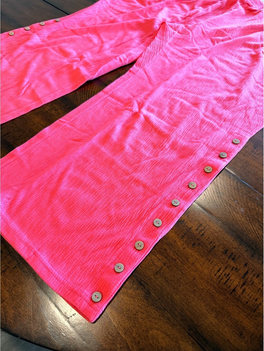 Belle by Kim Gravel Packabelle Buttoned Up Relaxed Pants, Coral Size 3x